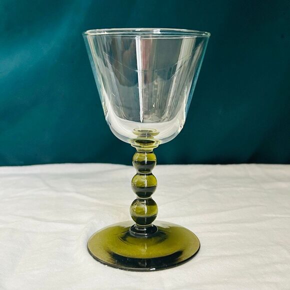 Libbey Other - MCM Libbey Knob Hill Olive Green Liquor Cordial Sherry Glass